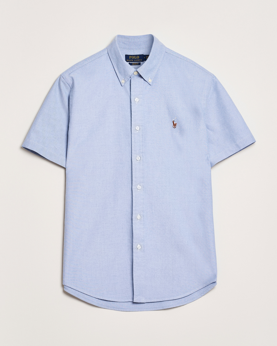 Homme | Chemises | Polo Ralph Lauren | Short Sleeve Oxford Shirt Blue