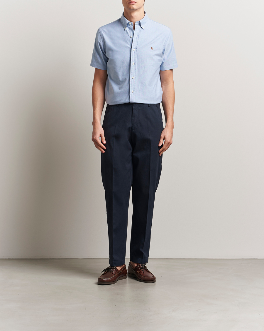 Homme | Chemises | Polo Ralph Lauren | Short Sleeve Oxford Shirt Blue