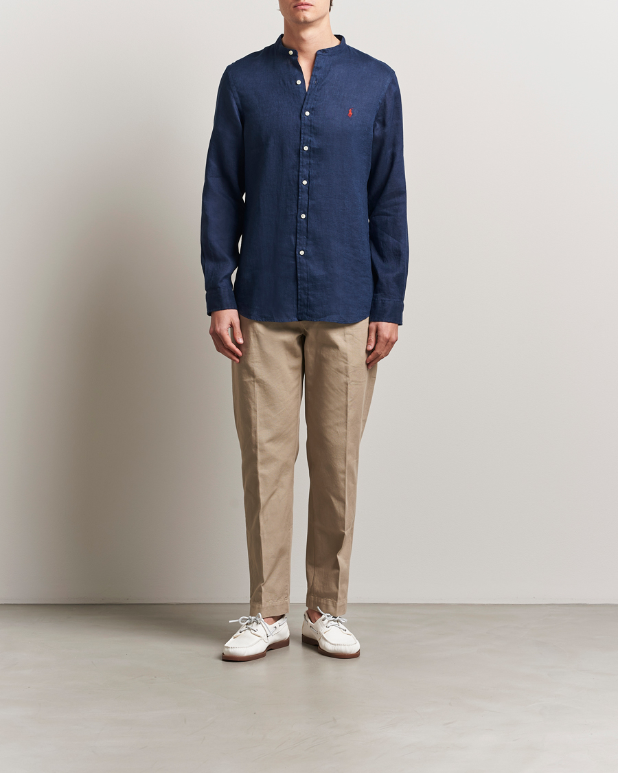 Homme | Chemises | Polo Ralph Lauren | Slim Fit Linen Shirt Newport Navy