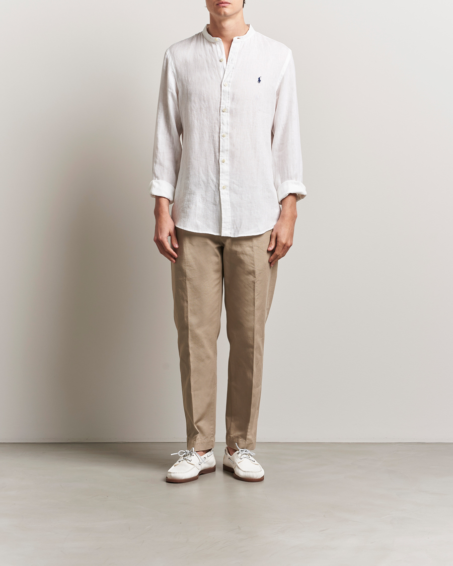 Homme | Chemises | Polo Ralph Lauren | Slim Fit Linen Shirt Ceramic White