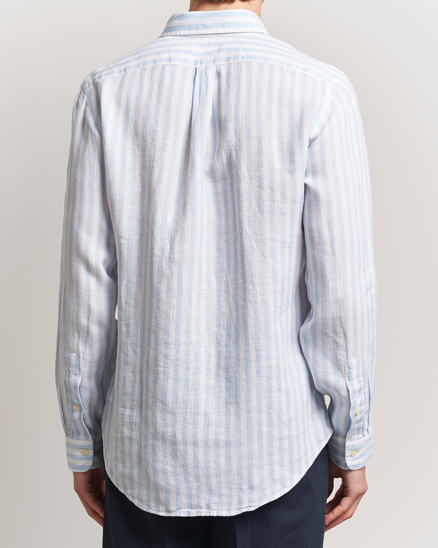 Homme | Chemises | Polo Ralph Lauren | Custom Fit Striped Linen Shirt Office Blue/White