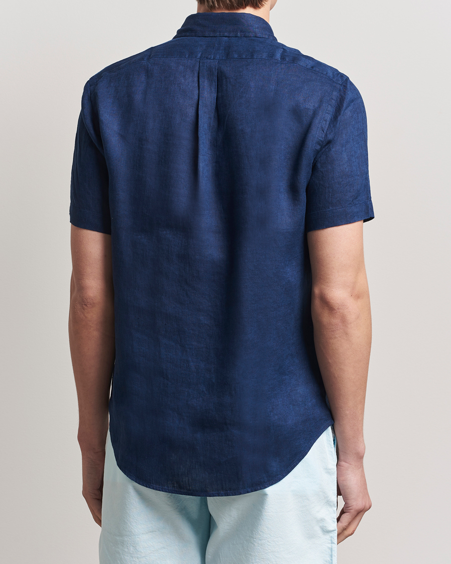 Homme | Chemises | Polo Ralph Lauren | Short Sleeve Linen Shirt Newport Navy