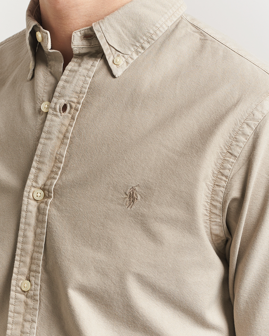 Homme | Chemises | Polo Ralph Lauren | Custom Fit Dyed Oxford Shirt Olive