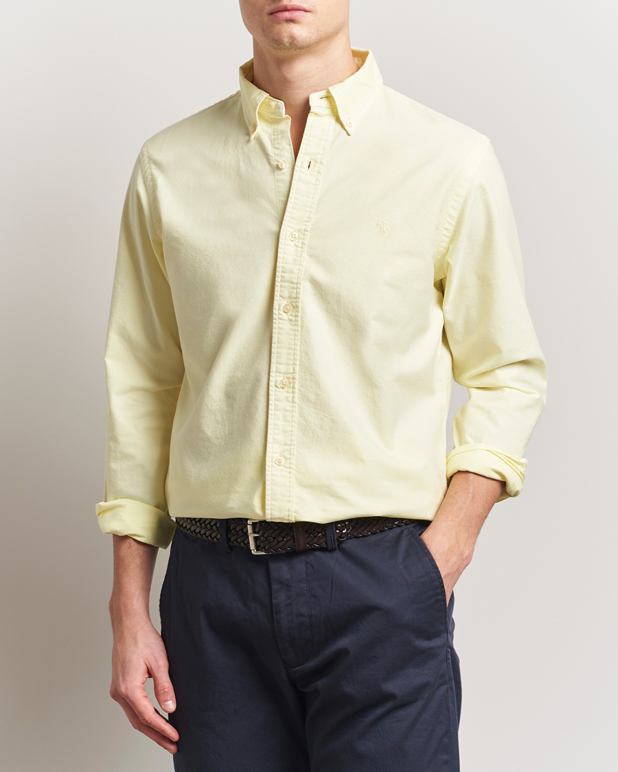 Homme | Chemises | Polo Ralph Lauren | Custom Fit Dyed Oxford Shirt Lime