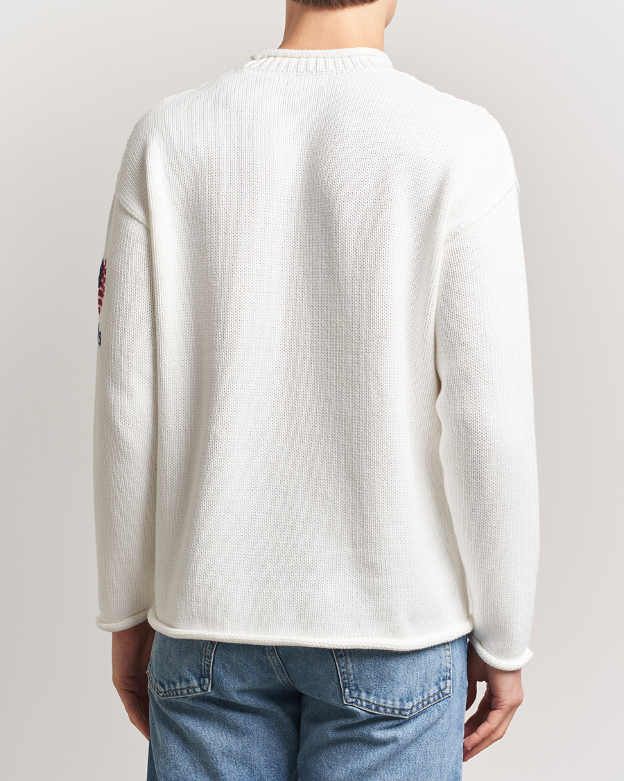 Homme | Pulls Et Tricots | Polo Ralph Lauren | Cotton Flag Sweater Deckwash White