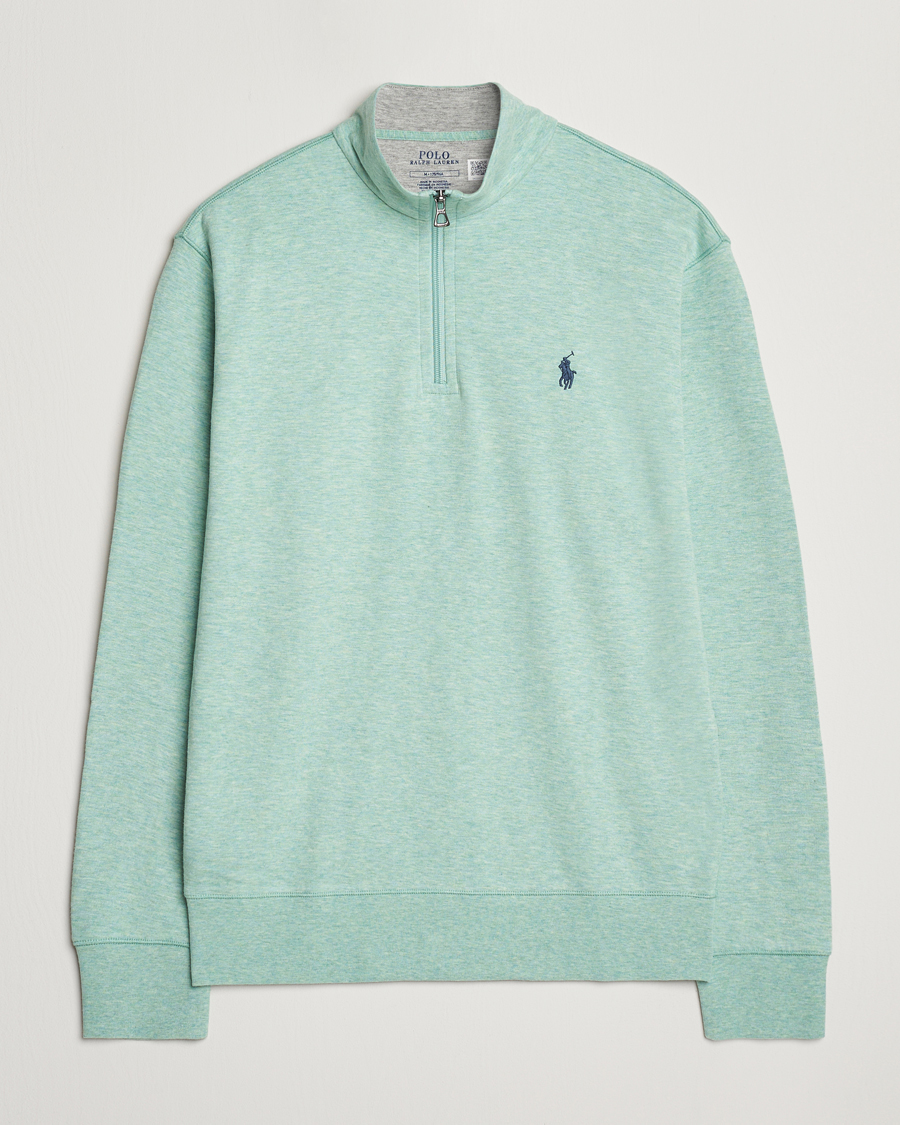 Homme | Pulls Et Tricots | Polo Ralph Lauren | Tech Double Knit Half Zip Celadon Heather
