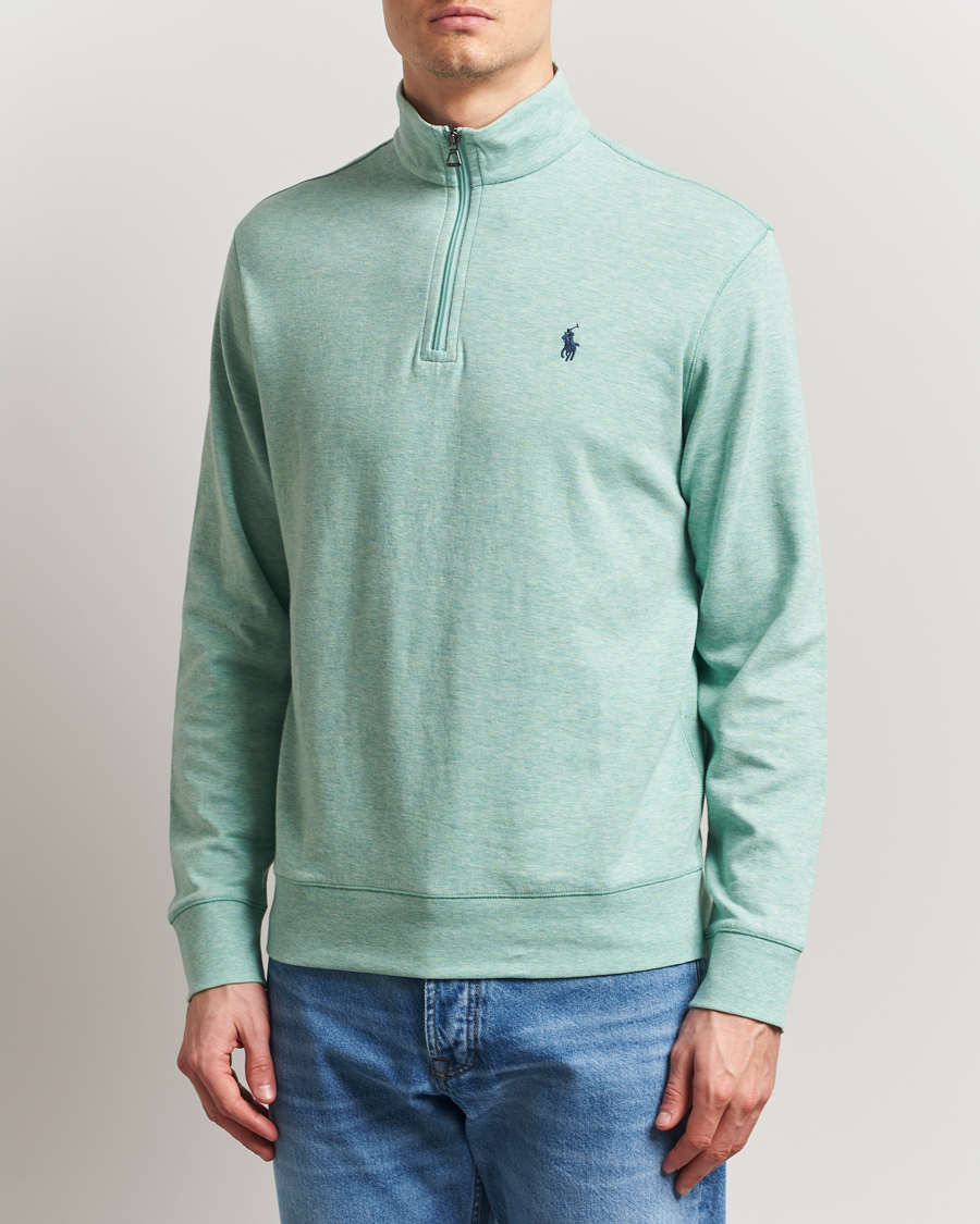 Homme | Pulls Et Tricots | Polo Ralph Lauren | Tech Double Knit Half Zip Celadon Heather