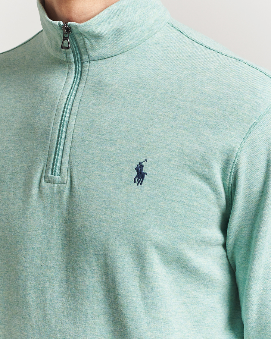 Homme | Pulls Et Tricots | Polo Ralph Lauren | Tech Double Knit Half Zip Celadon Heather
