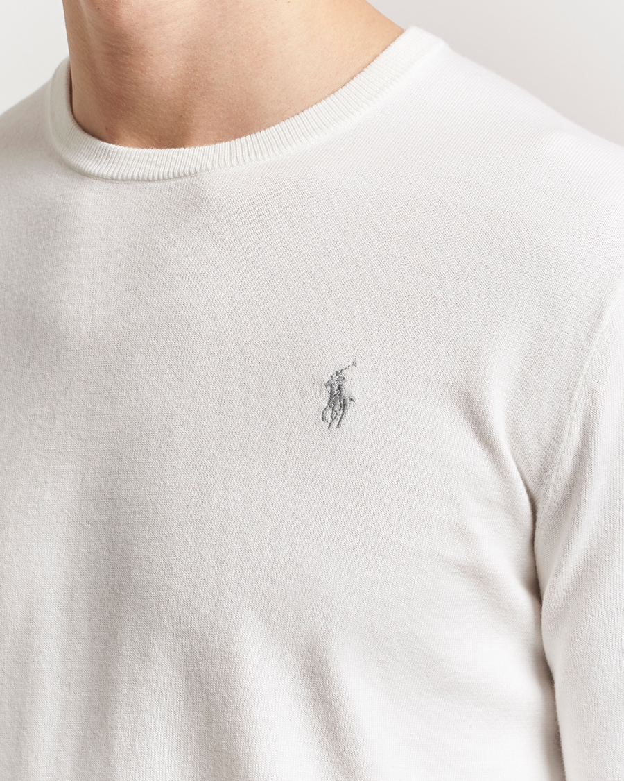 Homme | Pulls Et Tricots | Polo Ralph Lauren | Cotton Crew Neck Sweater Deckwash White