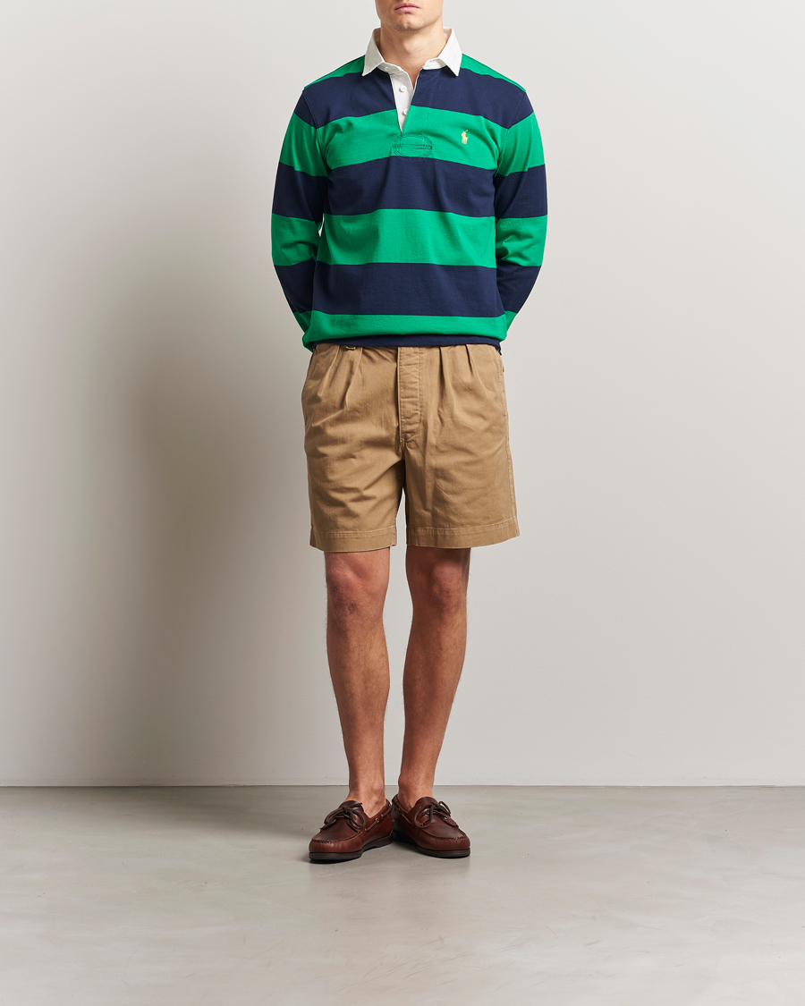 Homme | Pulls Et Tricots | Polo Ralph Lauren | Barstriped Rugger Navy/Clover