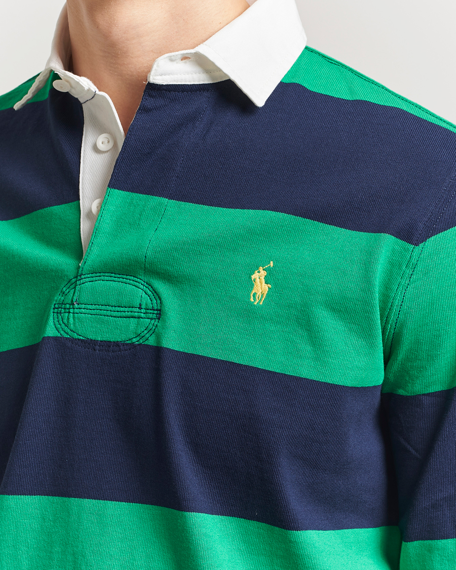 Homme | Pulls Et Tricots | Polo Ralph Lauren | Barstriped Rugger Navy/Clover