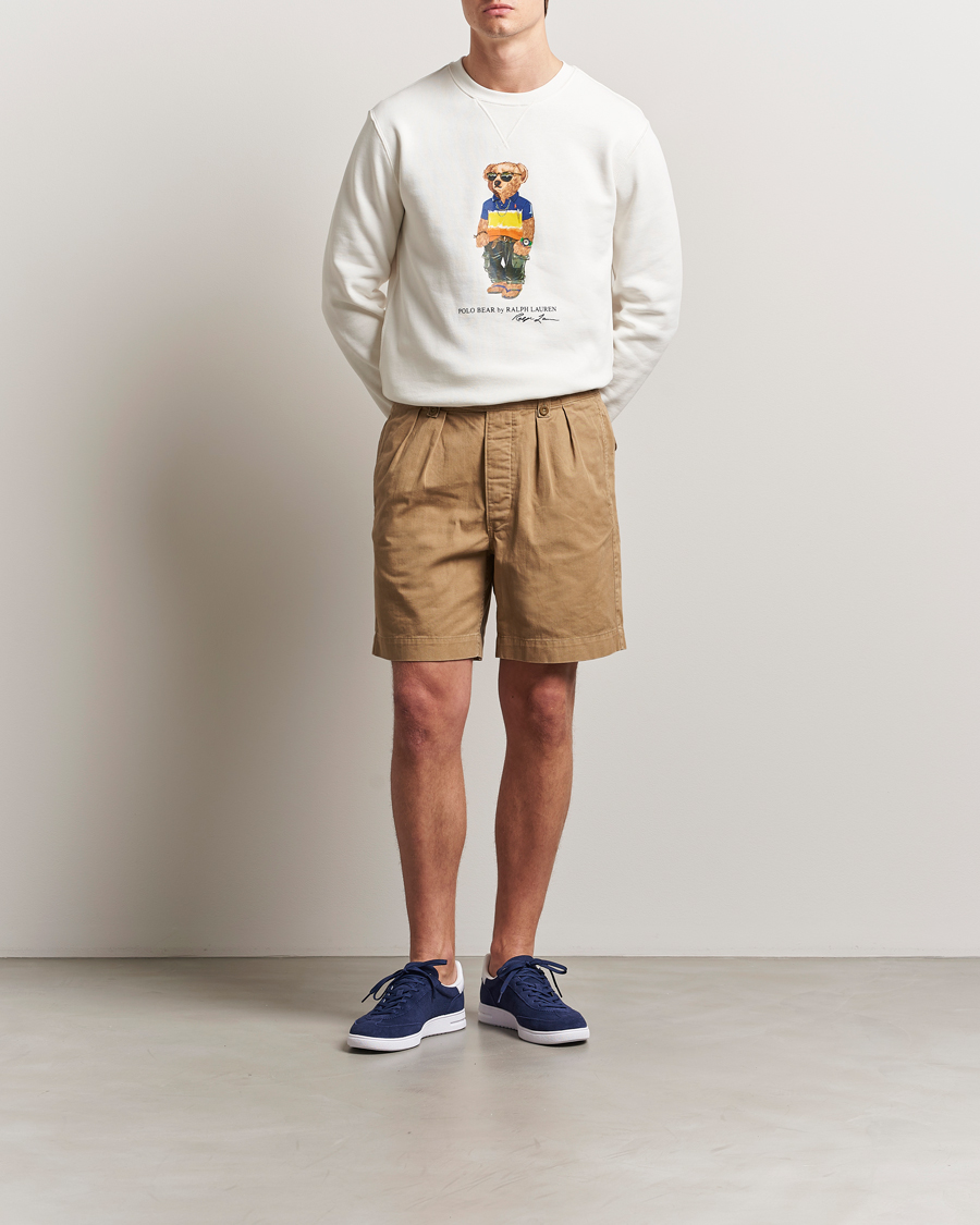Homme | Pulls Et Tricots | Polo Ralph Lauren | Crew Neck Bear Sweatshirt White
