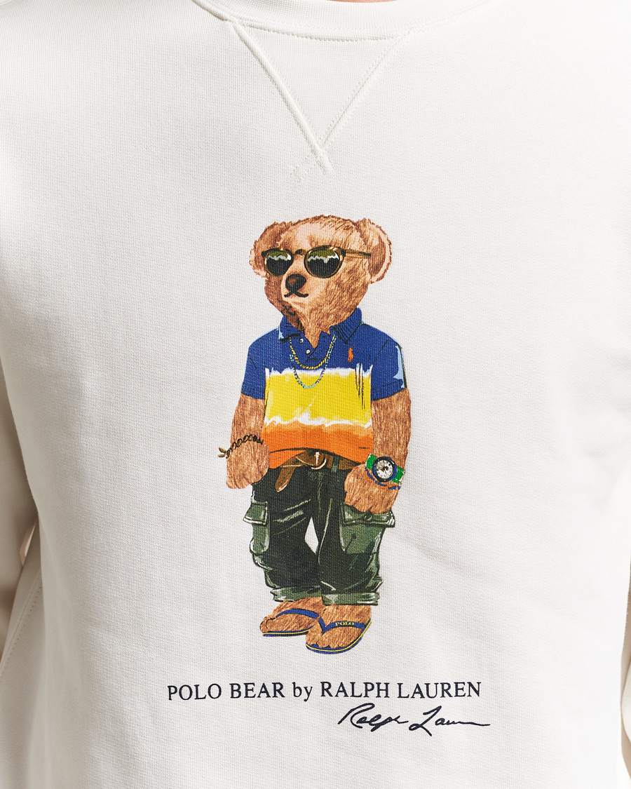 Homme | Pulls Et Tricots | Polo Ralph Lauren | Crew Neck Bear Sweatshirt White