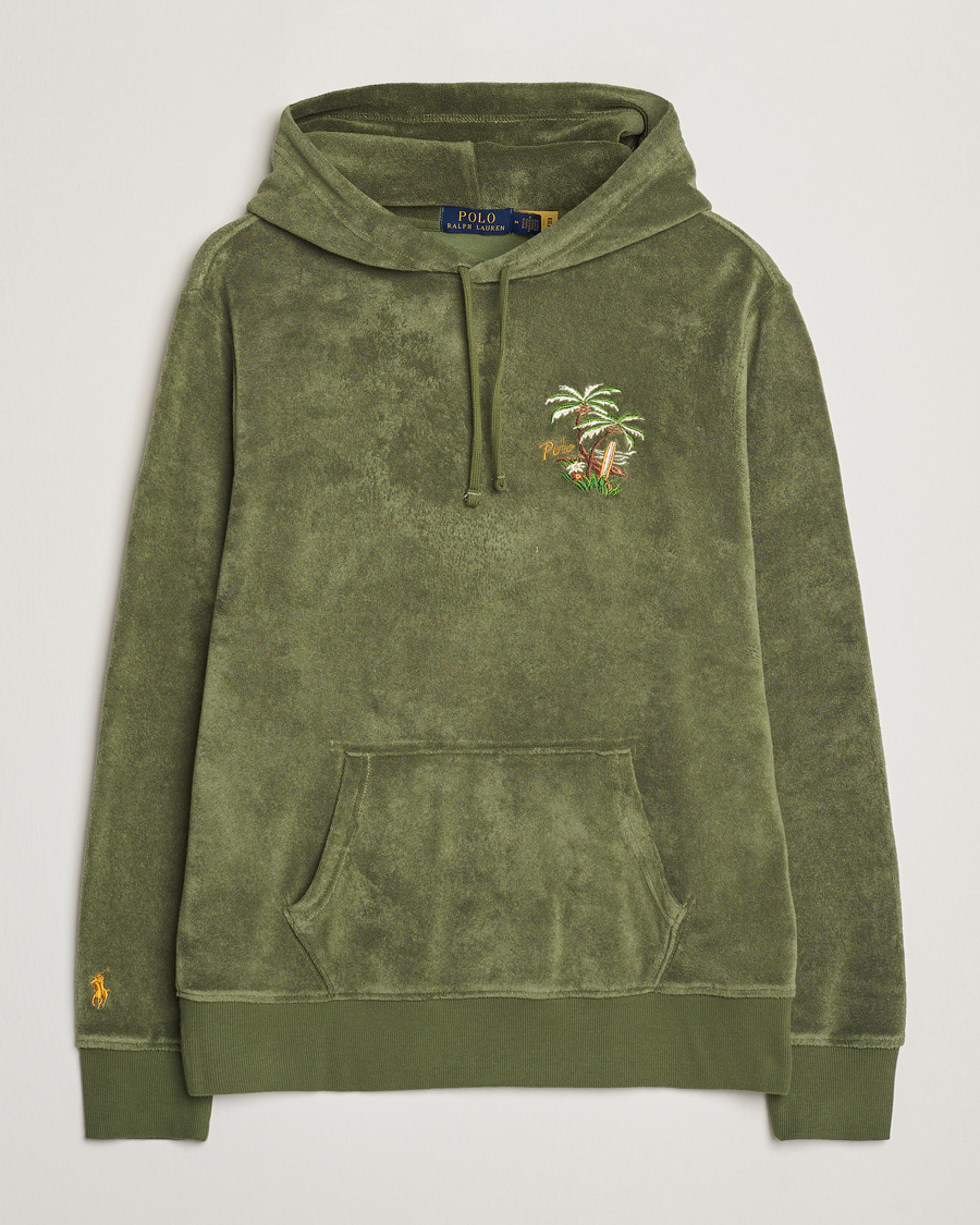 Homme | Pulls Et Tricots | Polo Ralph Lauren | Cotton Terry Printed Hoodie Tree Green