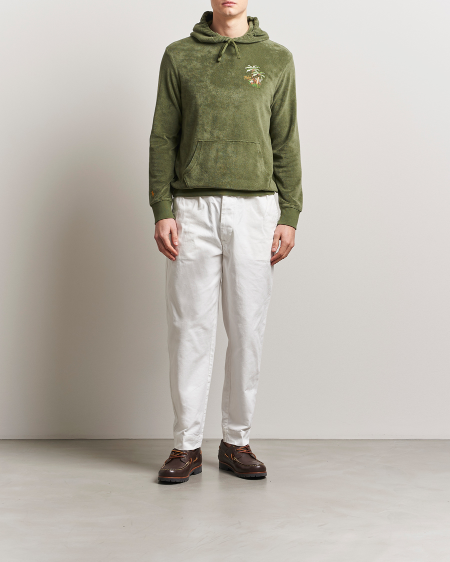 Homme | Pulls Et Tricots | Polo Ralph Lauren | Cotton Terry Printed Hoodie Tree Green