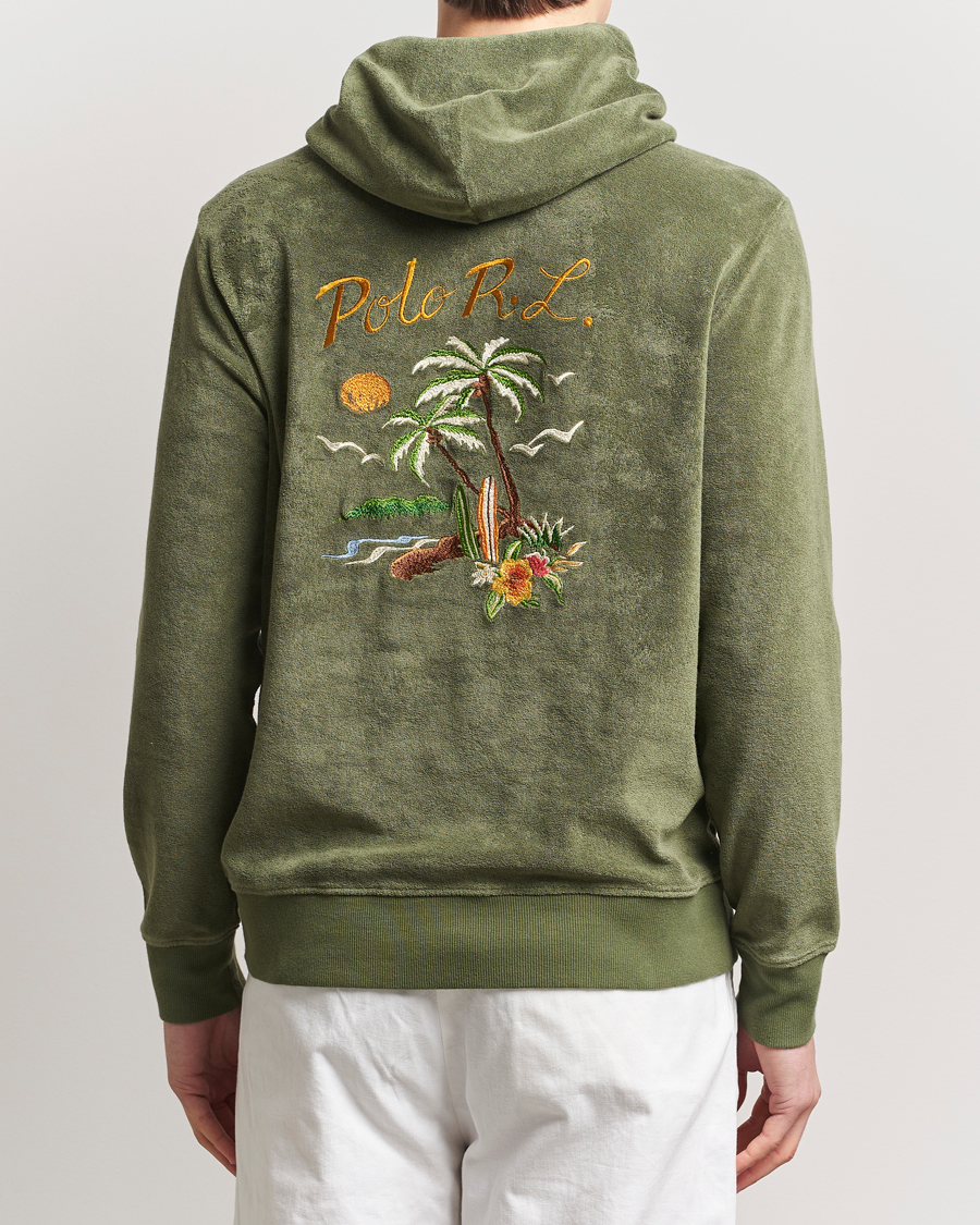 Homme | Pulls Et Tricots | Polo Ralph Lauren | Cotton Terry Printed Hoodie Tree Green