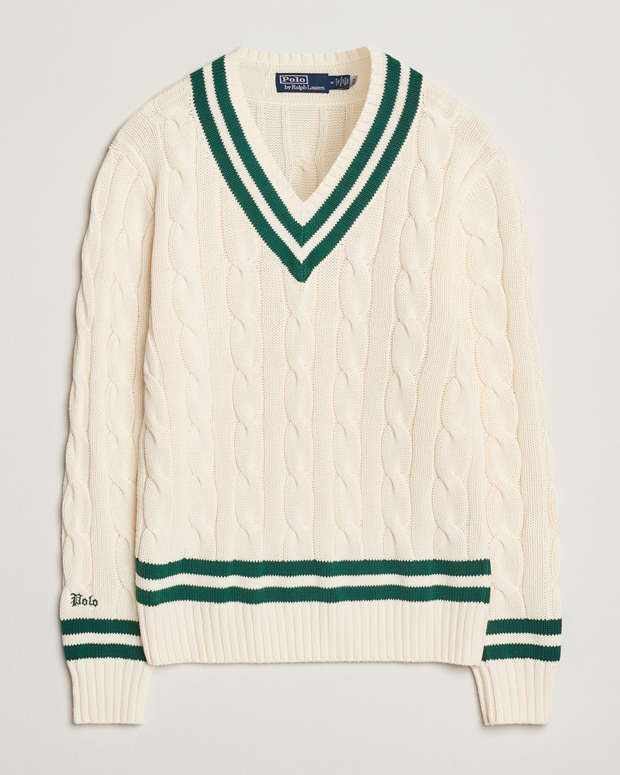 Homme | Pulls Et Tricots | Polo Ralph Lauren | Cricket V-Neck Sweater Cream/New Forest