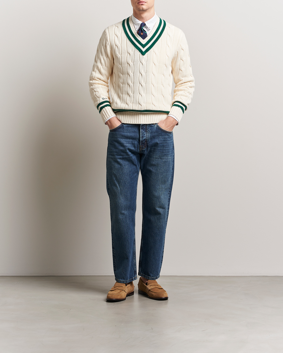 Homme | Pulls Et Tricots | Polo Ralph Lauren | Cricket V-Neck Sweater Cream/New Forest