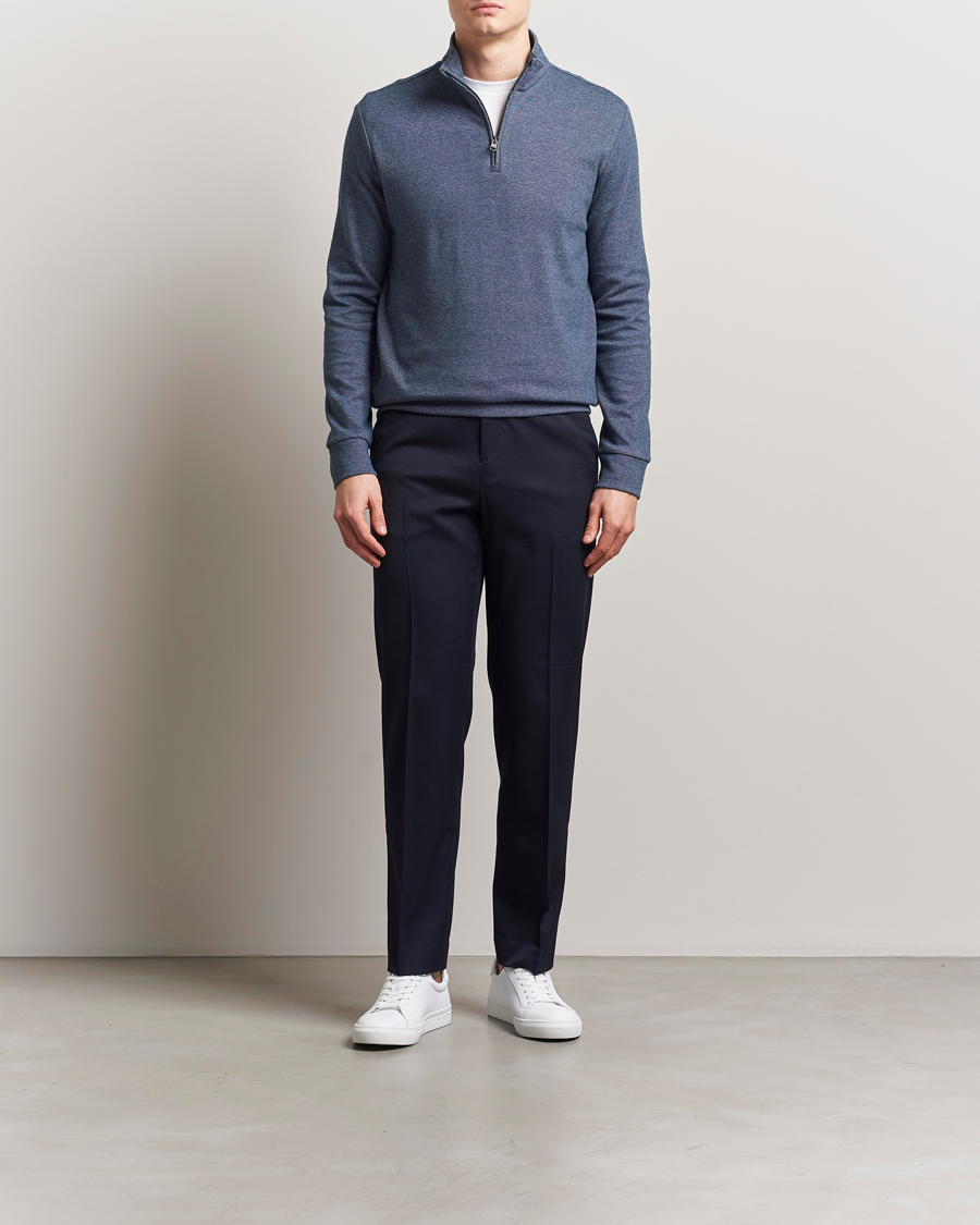 Homme | Pulls Et Tricots | Polo Ralph Lauren | Luxury Texture Half Zip Spring Navy Heather