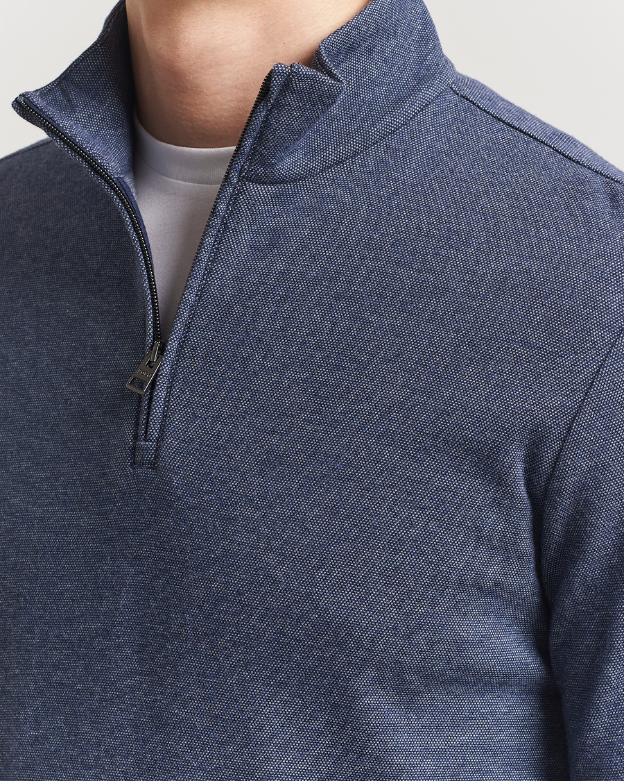 Homme | Pulls Et Tricots | Polo Ralph Lauren | Luxury Texture Half Zip Spring Navy Heather