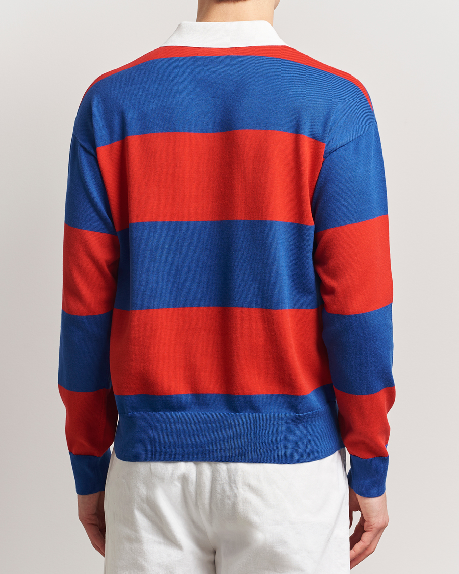 Homme | Pulls Et Tricots | Polo Ralph Lauren | Knitted Striped Rugby Blue/Red