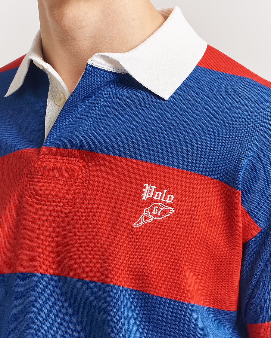 Homme | Pulls Et Tricots | Polo Ralph Lauren | Knitted Striped Rugby Blue/Red