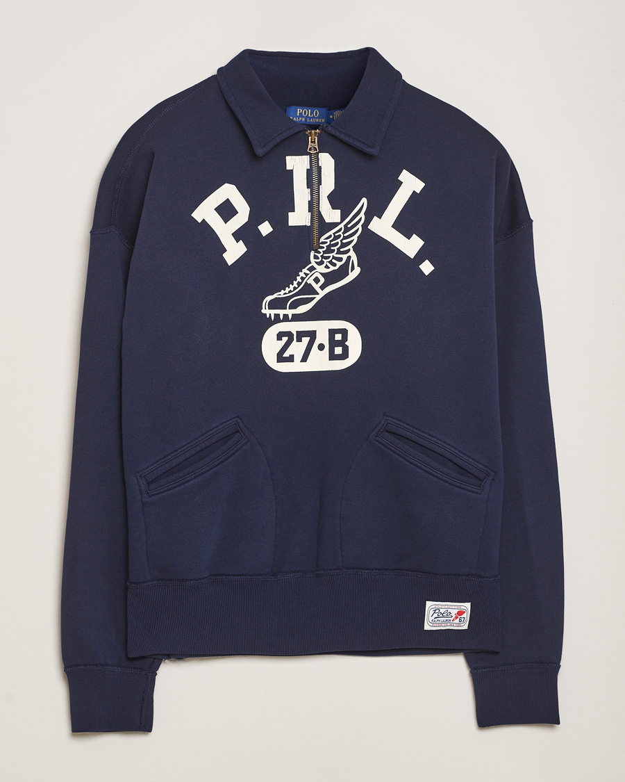 Homme | Pulls Et Tricots | Polo Ralph Lauren | Printed Fleece Half Zip Sweater Cruise Navy