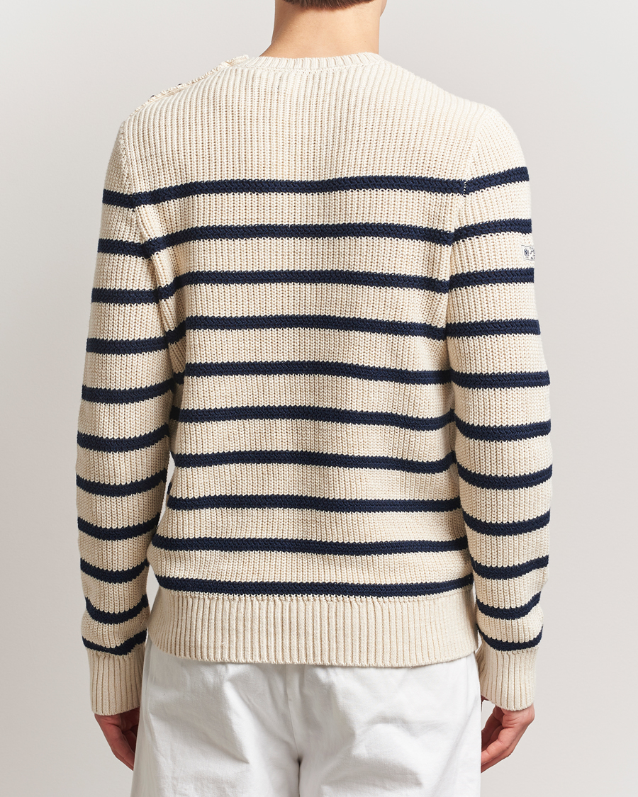 Homme | Pulls Et Tricots | Polo Ralph Lauren | Cotton/Linen Striped Sweater Cream/Navy