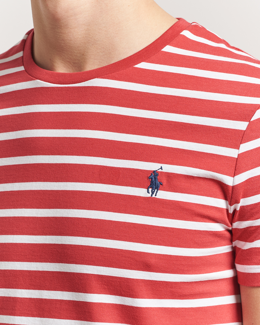 Homme | T-shirts | Polo Ralph Lauren | Custom Slim Fit Striped T-Shirt Spring Red/White