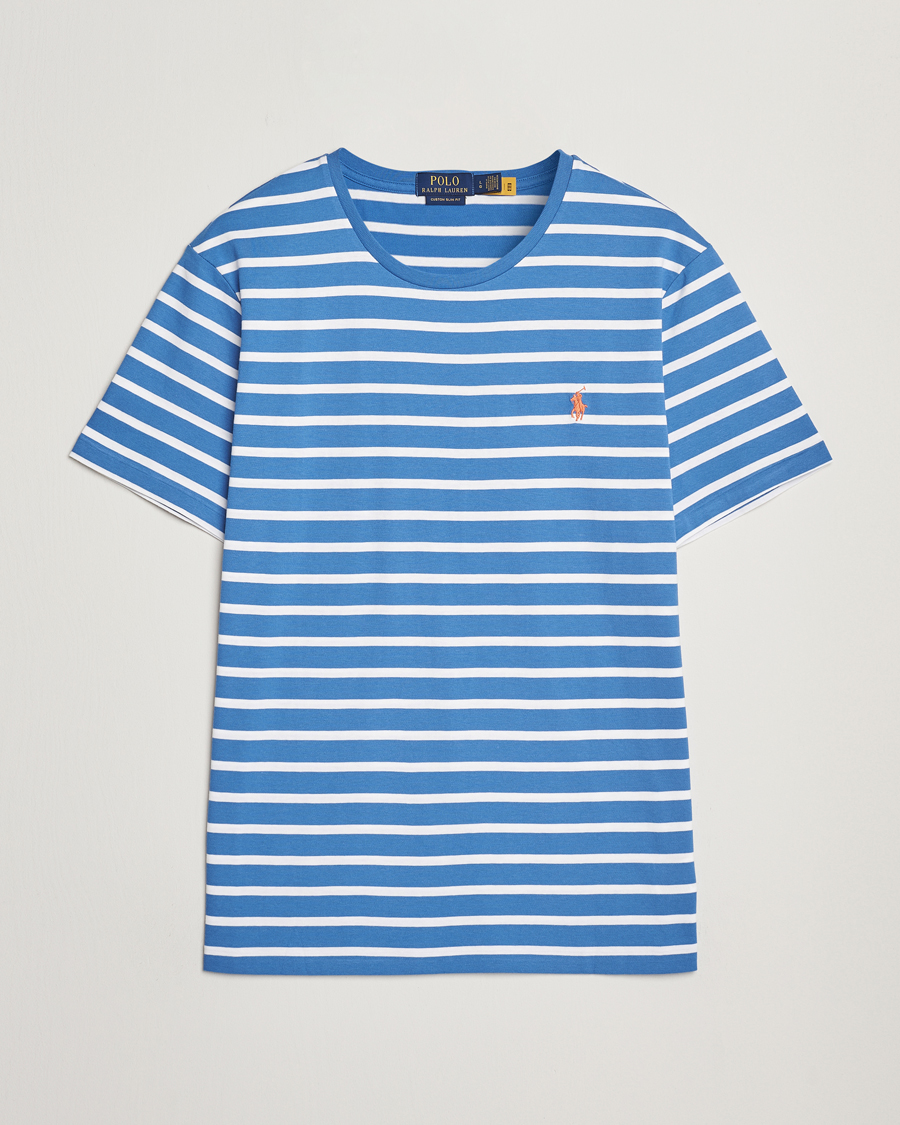 Homme | T-shirts | Polo Ralph Lauren | Custom Slim Fit Striped T-Shirt Embayment Blue/White