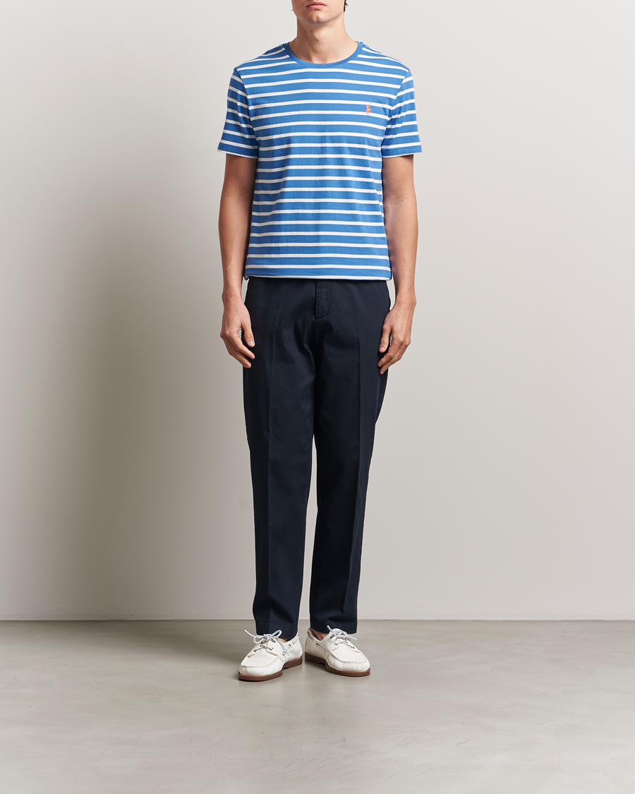 Homme | T-shirts | Polo Ralph Lauren | Custom Slim Fit Striped T-Shirt Embayment Blue/White