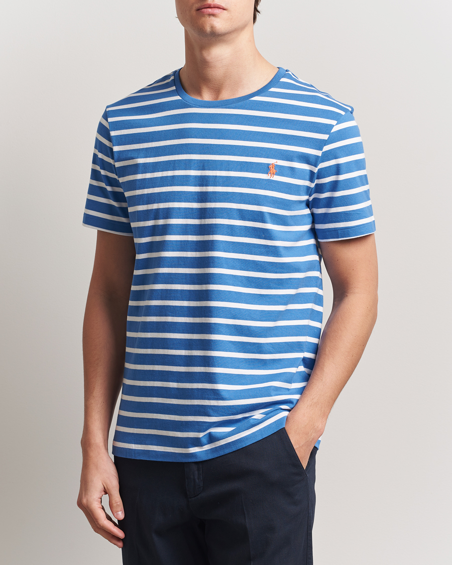 Homme | T-shirts | Polo Ralph Lauren | Custom Slim Fit Striped T-Shirt Embayment Blue/White