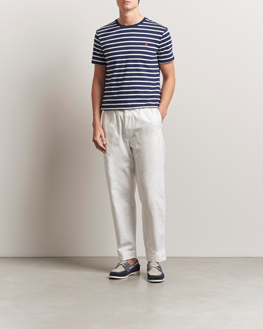 Homme | T-shirts | Polo Ralph Lauren | Custom Slim Fit Striped T-Shirt Newport Navy/White