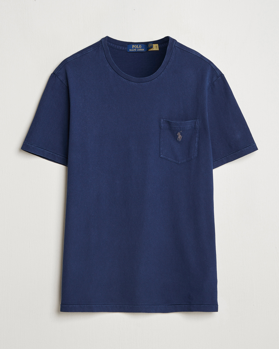Homme | T-shirts | Polo Ralph Lauren | Cotton Linen T-Shirt Newport Navy