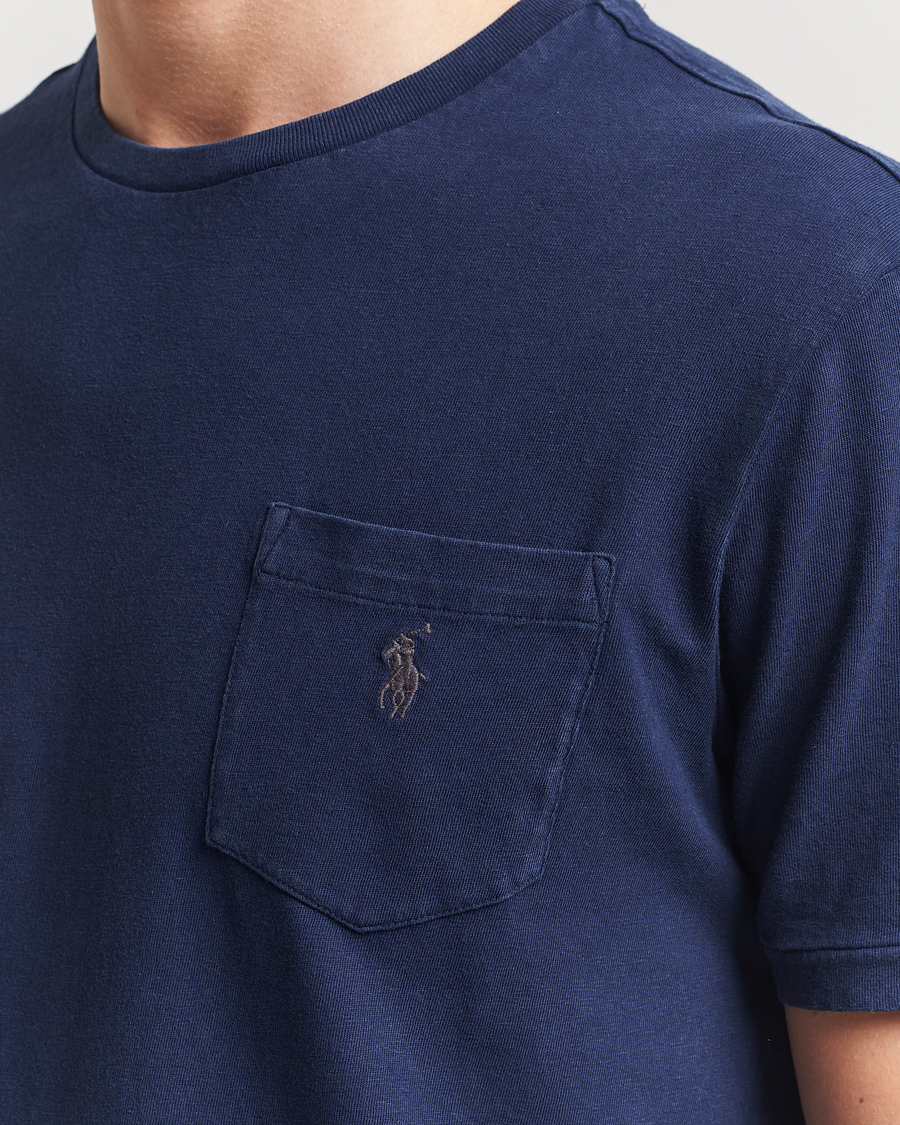 Homme | T-shirts | Polo Ralph Lauren | Cotton Linen T-Shirt Newport Navy
