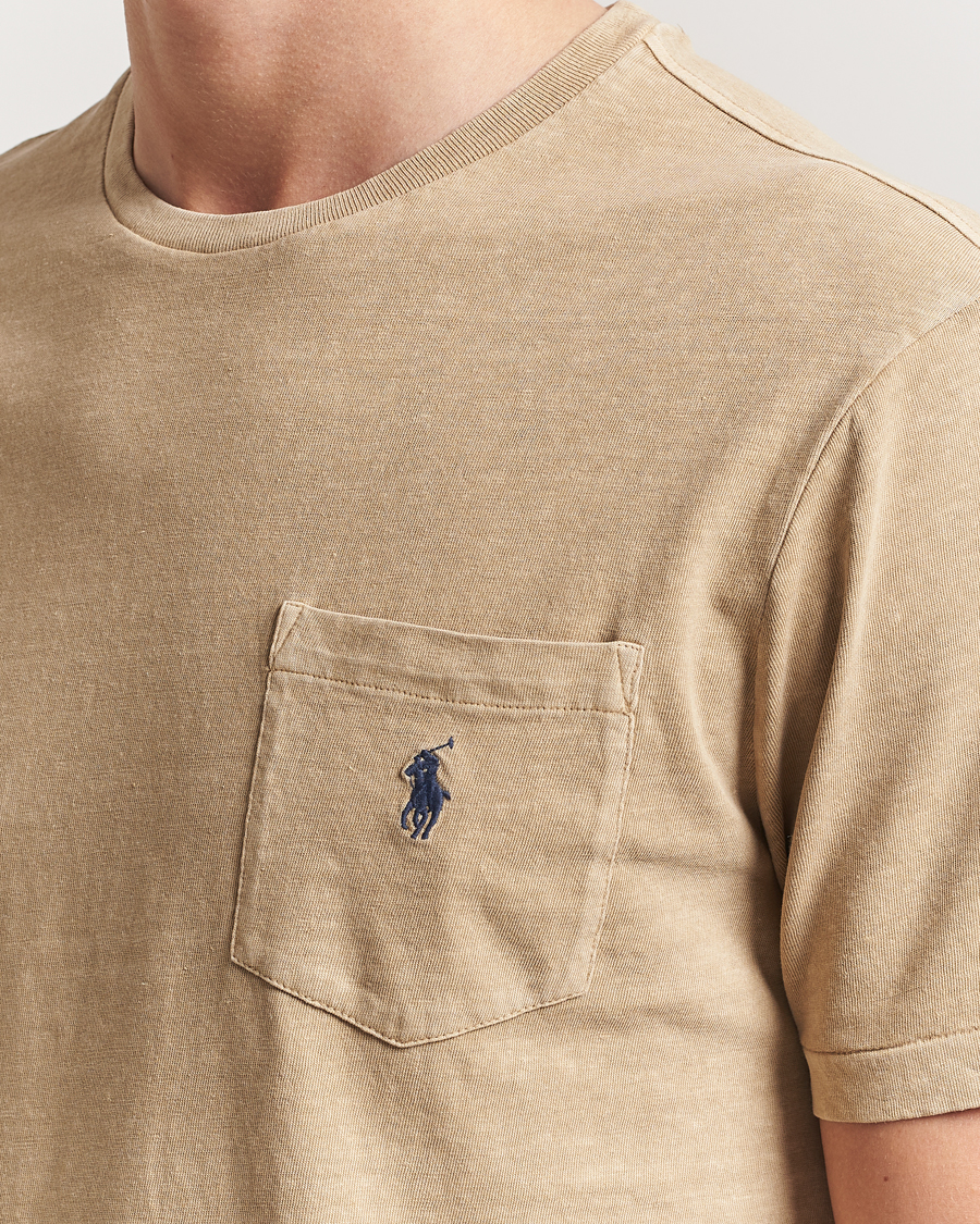 Homme | T-shirts | Polo Ralph Lauren | Cotton Linen T-Shirt Coastal Beige