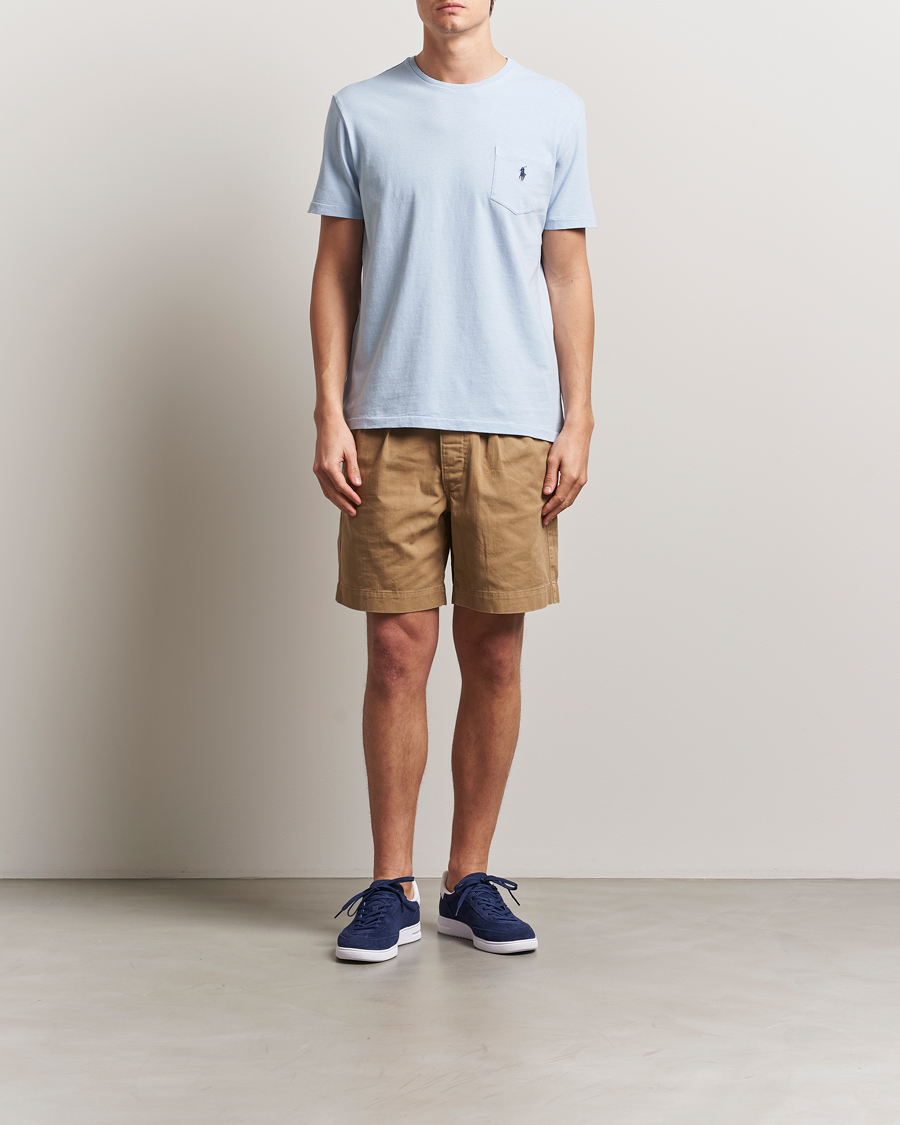 Homme | T-shirts | Polo Ralph Lauren | Cotton Linen T-Shirt Office Blue