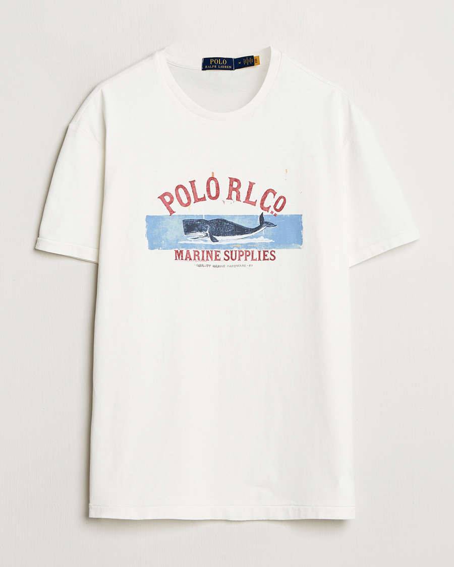 Homme | T-shirts | Polo Ralph Lauren | Printed Crew Neck T-Shirt Deckwash White