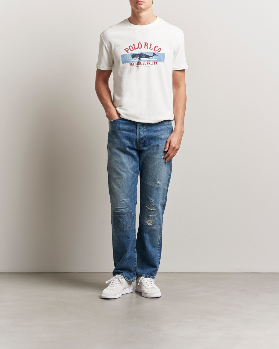 Homme | T-shirts | Polo Ralph Lauren | Printed Crew Neck T-Shirt Deckwash White