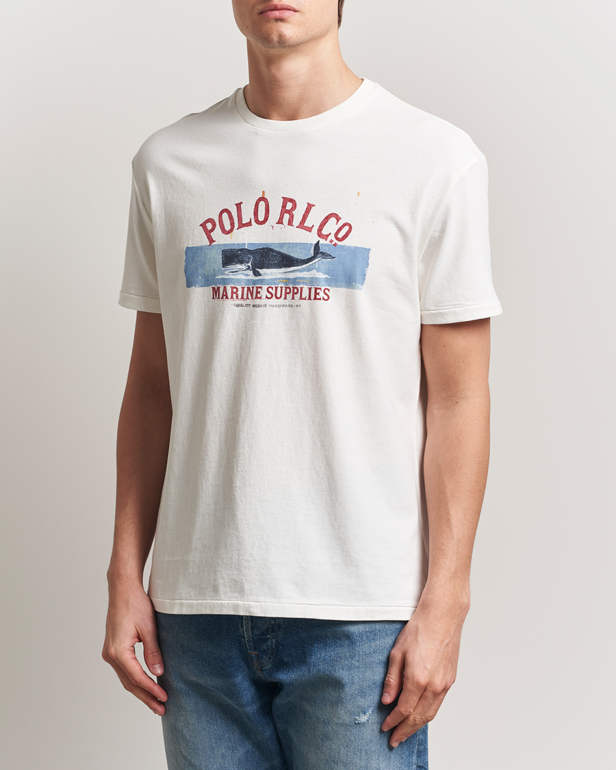 Homme | T-shirts | Polo Ralph Lauren | Printed Crew Neck T-Shirt Deckwash White
