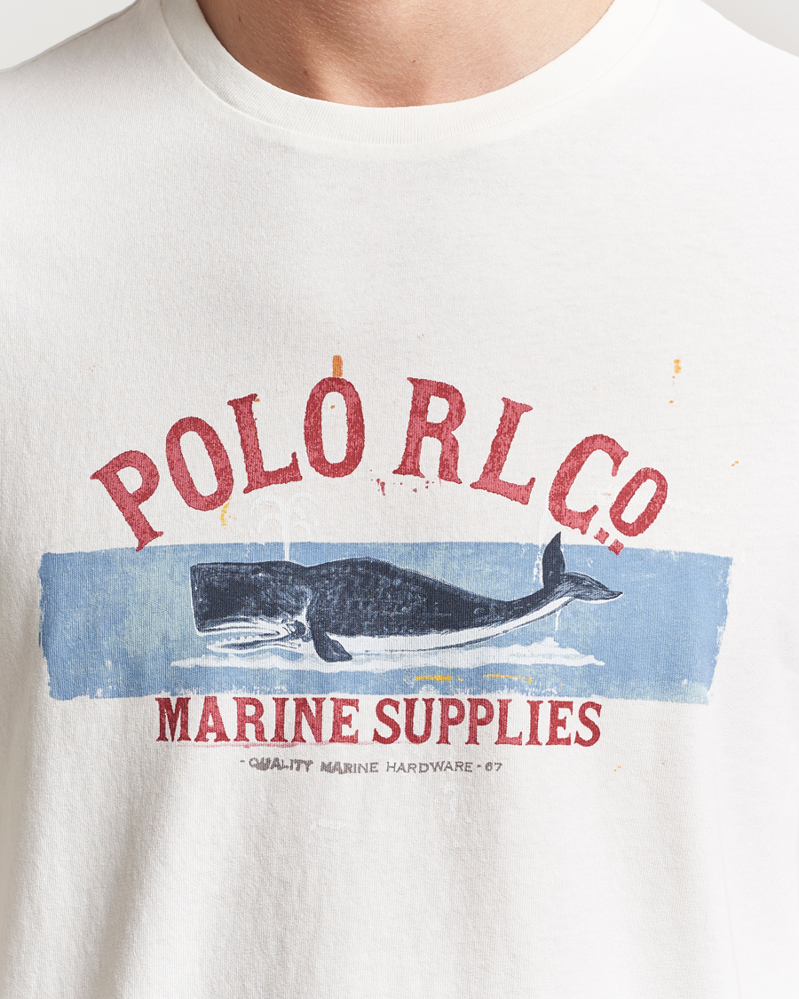 Homme | T-shirts | Polo Ralph Lauren | Printed Crew Neck T-Shirt Deckwash White