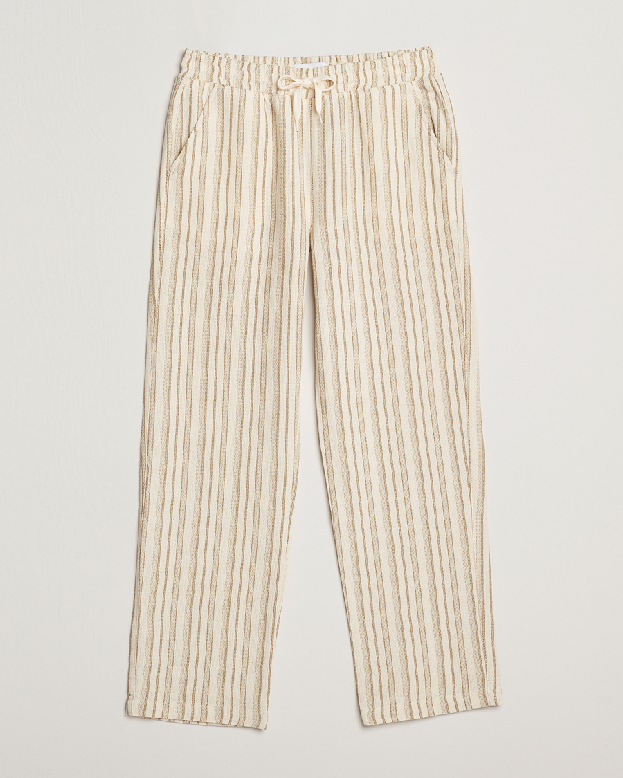 Homme | Pantalons | LES DEUX | Houston Stripe Cotton Pants Ivory