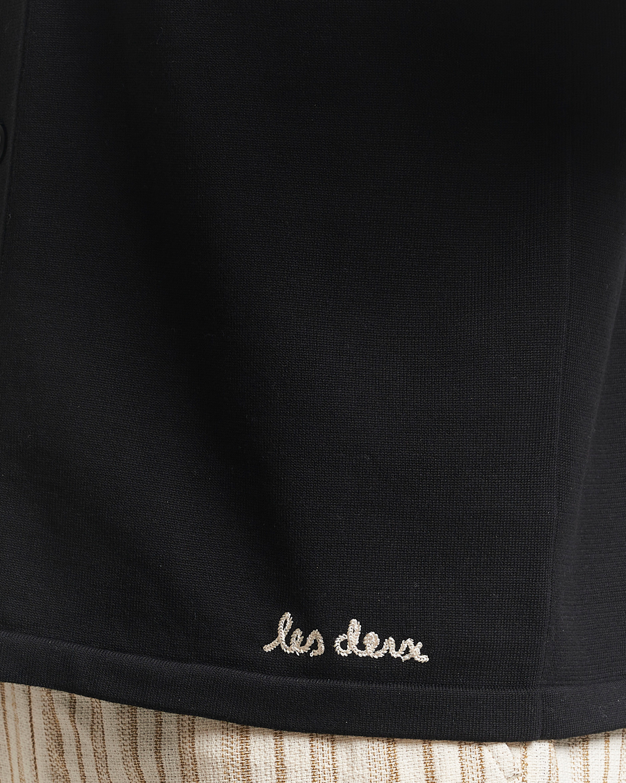 Homme | Chemises | LES DEUX | Geoffery Short Sleeve Knitted Shirt Black