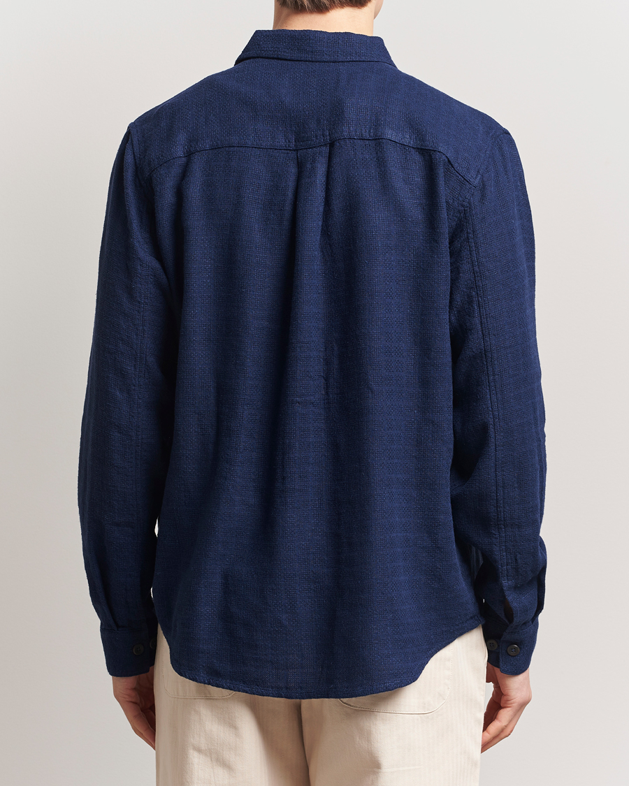Homme | Chemises | LES DEUX | Hamilton Viscose/Linen Overshirt Navy