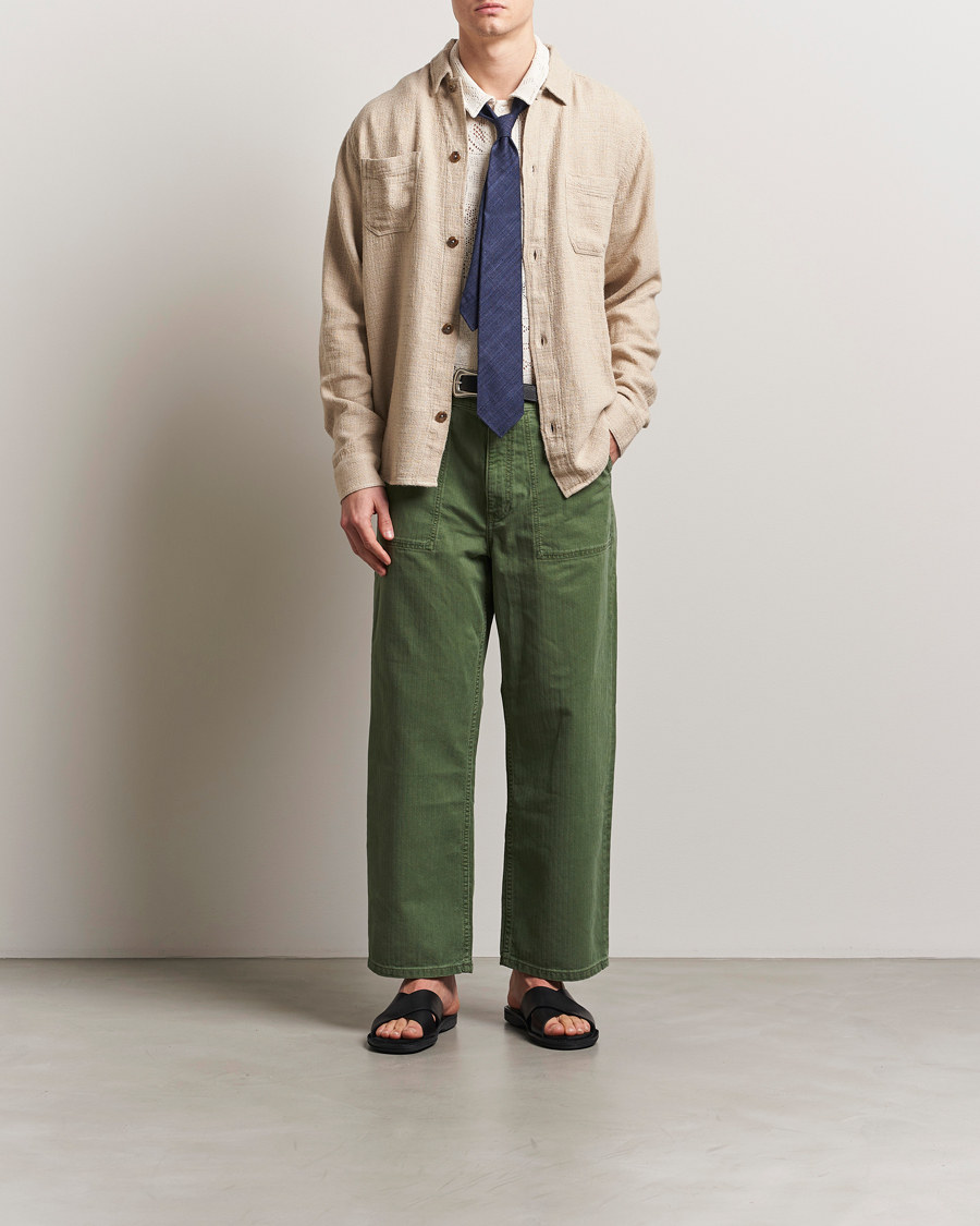 Homme | Chemises | LES DEUX | Hamilton Viscose/Linen Overshirt Light Sand