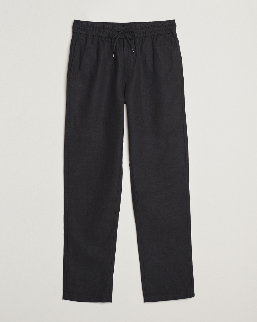 Homme | Pantalons | LES DEUX | Patrick Linen Pants Black