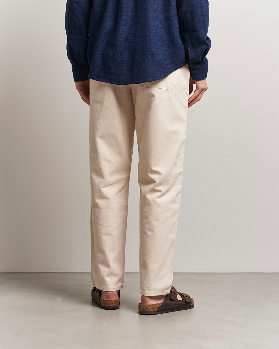 Homme | Pantalons | LES DEUX | Cody Cotton Herringbone Pants Ivory
