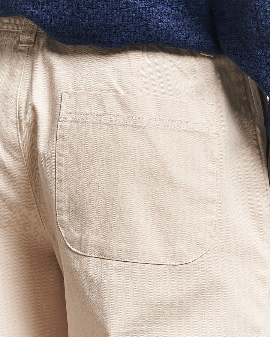 Homme | Pantalons | LES DEUX | Cody Cotton Herringbone Pants Ivory