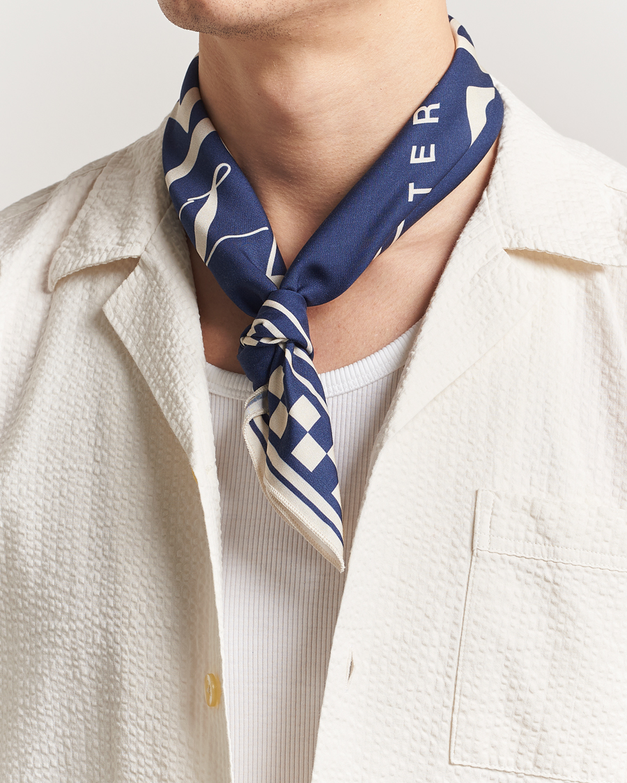 Homme | Les Deux Goods Tencel Neckercheif Blue | LES DEUX | Goods Tencel Neckercheif Blue