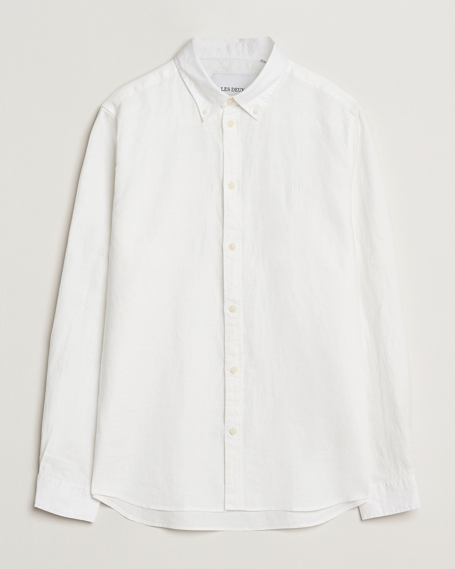 Homme | Chemises | LES DEUX | Kristian Linen Shirt White